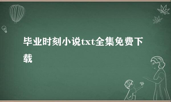 毕业时刻小说txt全集免费下载