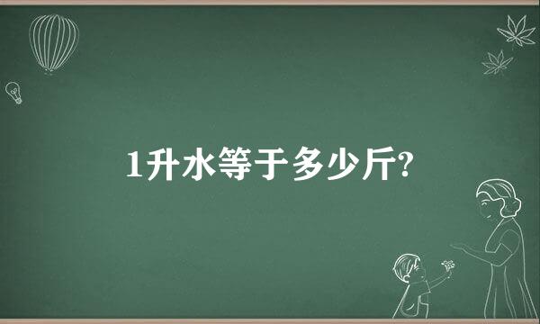 1升水等于多少斤?