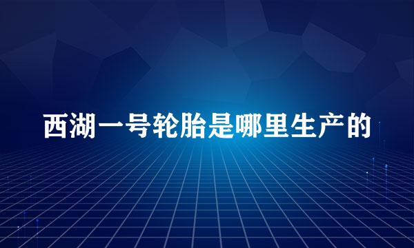 西湖一号轮胎是哪里生产的