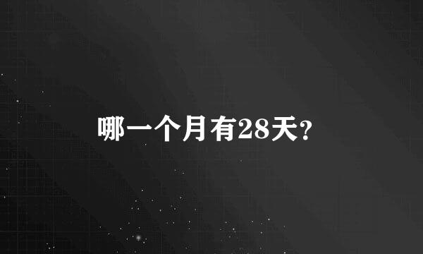 哪一个月有28天？