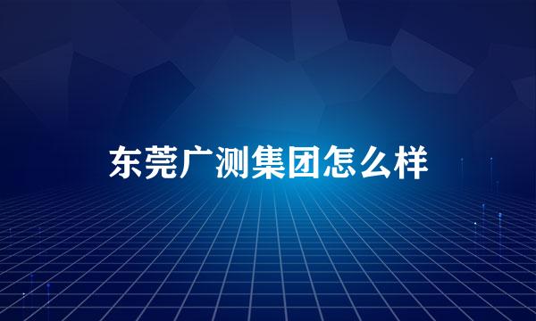 东莞广测集团怎么样