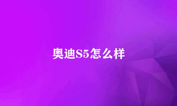 奥迪S5怎么样