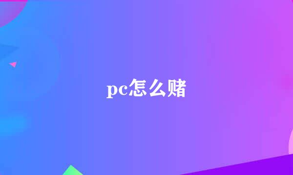 pc怎么赌