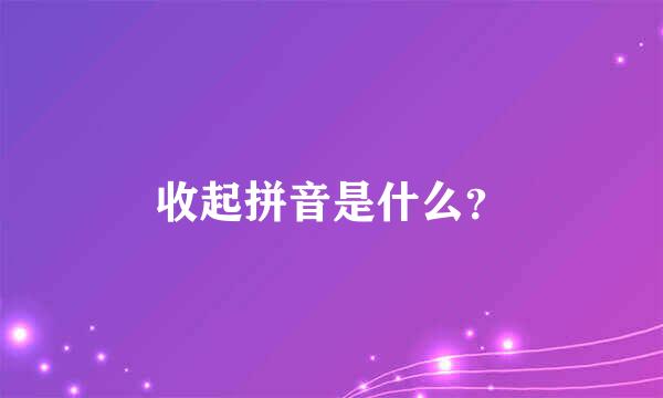 收起拼音是什么？