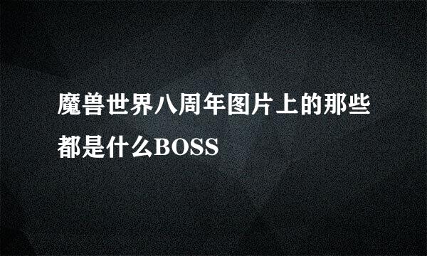 魔兽世界八周年图片上的那些都是什么BOSS