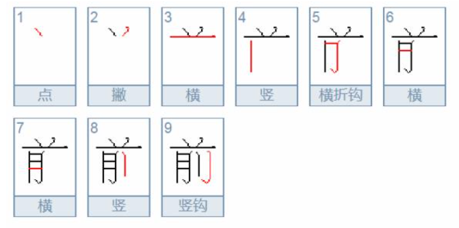 前后的前的笔顺