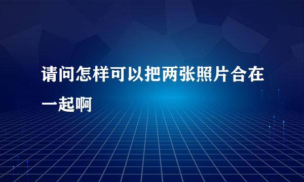 请问怎样可以把两张照片合在一起啊