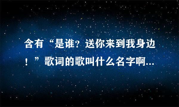 含有“是谁？送你来到我身边！”歌词的歌叫什么名字啊？求全部歌词