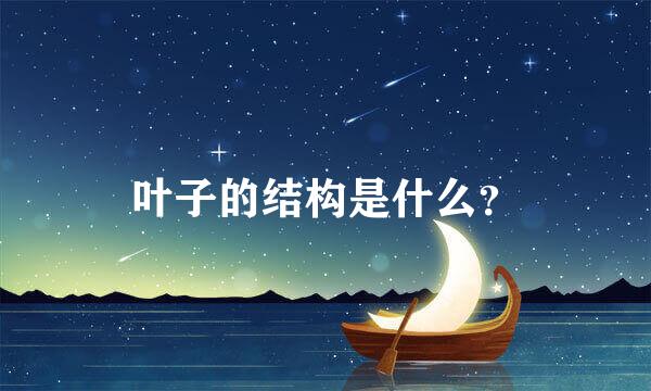 叶子的结构是什么？