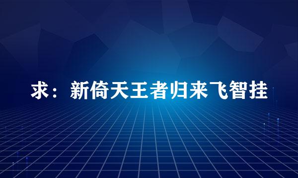 求：新倚天王者归来飞智挂