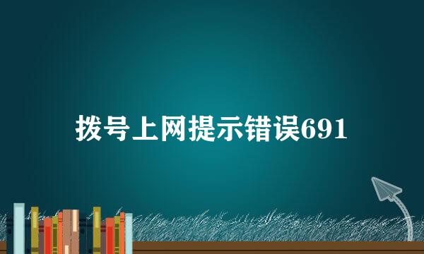 拨号上网提示错误691