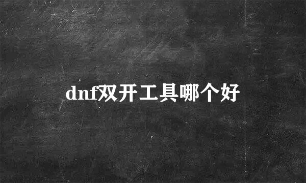 dnf双开工具哪个好