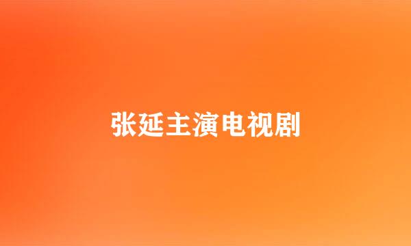 张延主演电视剧