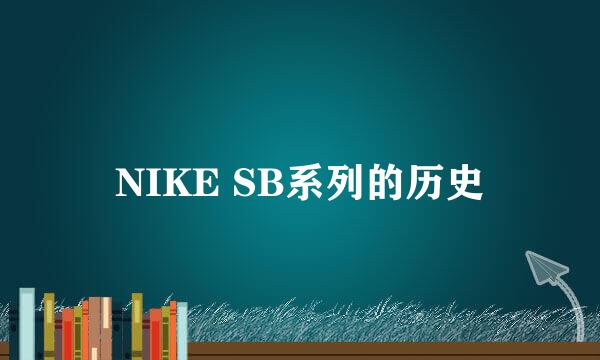 NIKE SB系列的历史