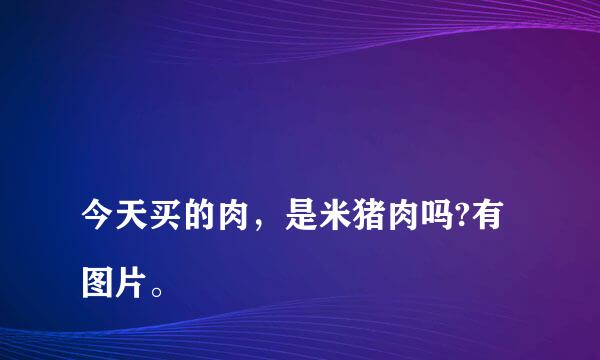 
今天买的肉，是米猪肉吗?有图片。
