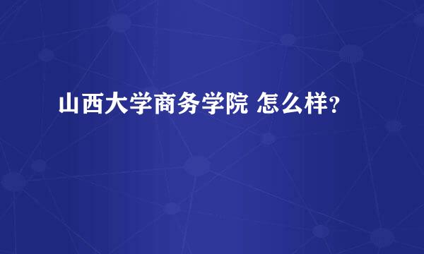 山西大学商务学院 怎么样？