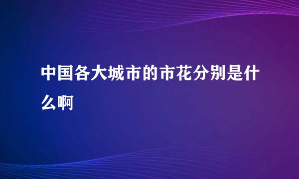 中国各大城市的市花分别是什么啊