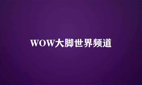 WOW大脚世界频道