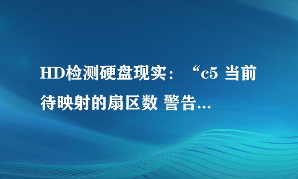 HD检测硬盘现实：“c5 当前待映射的扇区数 警告”，怎么办？