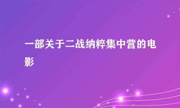 一部关于二战纳粹集中营的电影