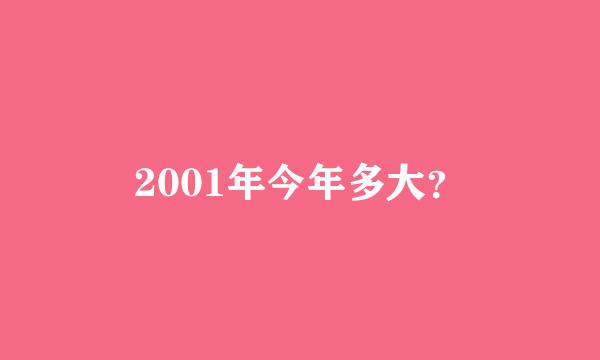 2001年今年多大？