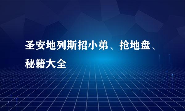 圣安地列斯招小弟、抢地盘、秘籍大全