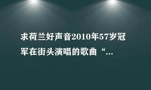 求荷兰好声音2010年57岁冠军在街头演唱的歌曲“您鼓励了我”的英文歌词原文