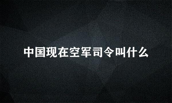 中国现在空军司令叫什么