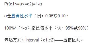 置信区间定义