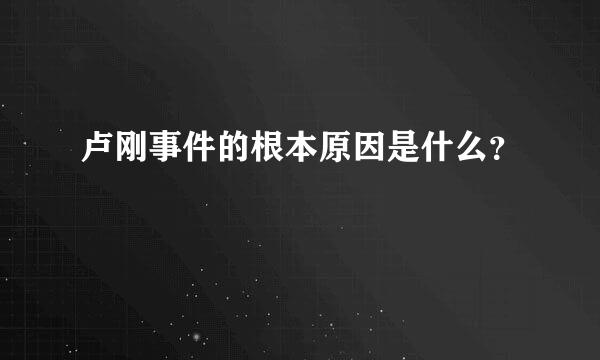 卢刚事件的根本原因是什么？