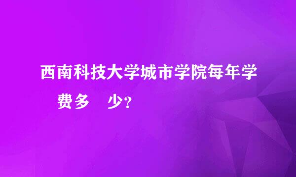 西南科技大学城市学院每年学‍费多‍少？