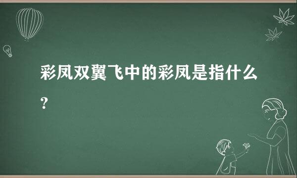 彩凤双翼飞中的彩凤是指什么？