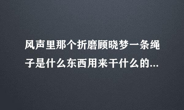 风声里那个折磨顾晓梦一条绳子是什么东西用来干什么的。我看不明白哦、