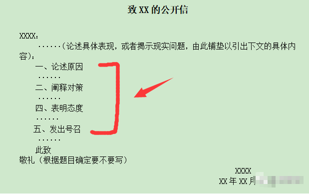 公开信的格式