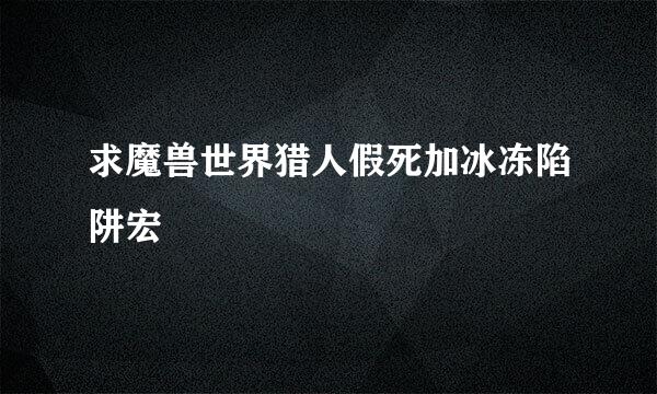 求魔兽世界猎人假死加冰冻陷阱宏