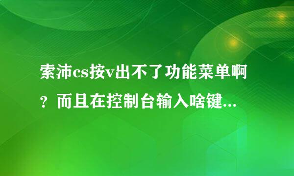 索沛cs按v出不了功能菜单啊？而且在控制台输入啥键和v也没用，求解啊