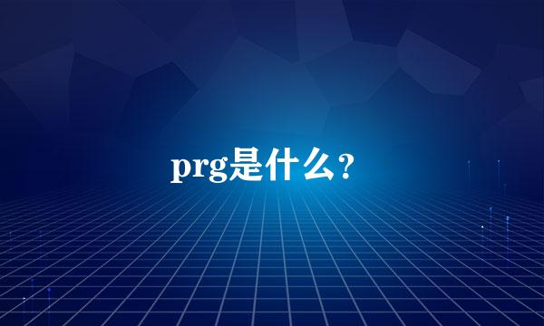 prg是什么？