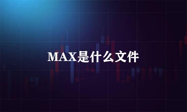 MAX是什么文件