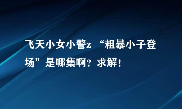 飞天小女小警z “粗暴小子登场”是哪集啊？求解！