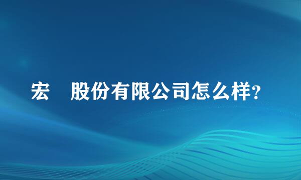 宏碁股份有限公司怎么样？