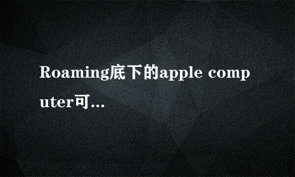 Roaming底下的apple computer可以删不啊。。。 我都崩溃了！21+G。。。。。