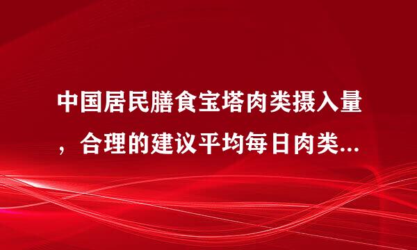 中国居民膳食宝塔肉类摄入量，合理的建议平均每日肉类摄入量多少？