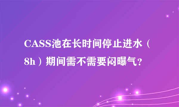 CASS池在长时间停止进水（8h）期间需不需要闷曝气？