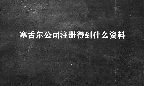 塞舌尔公司注册得到什么资料