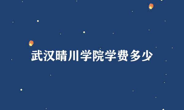 武汉晴川学院学费多少