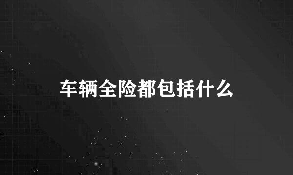 车辆全险都包括什么