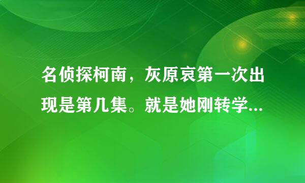 名侦探柯南，灰原哀第一次出现是第几集。就是她刚转学过去的那一集。