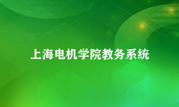 上海电机学院教务系统