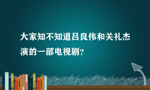 大家知不知道吕良伟和关礼杰演的一部电视剧？