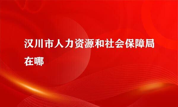 汉川市人力资源和社会保障局在哪